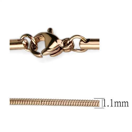 TK2435R - IP Rose Gold(Ion Plating) Stainless Steel Chain with No Stone-2