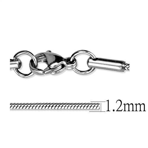 TK2436 - High polished (no plating) Stainless Steel Chain with No Stone-2