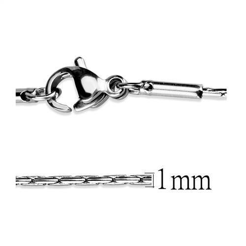 TK2437 - High polished (no plating) Stainless Steel Chain with No Stone-2