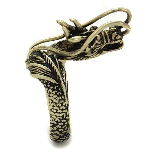 TK2444 - IP Antique Copper Stainless Steel Ring with Epoxy  in Jet-4