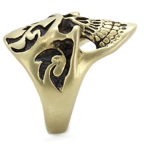 TK2448 - IP Antique Copper Stainless Steel Ring with Epoxy  in Jet-3