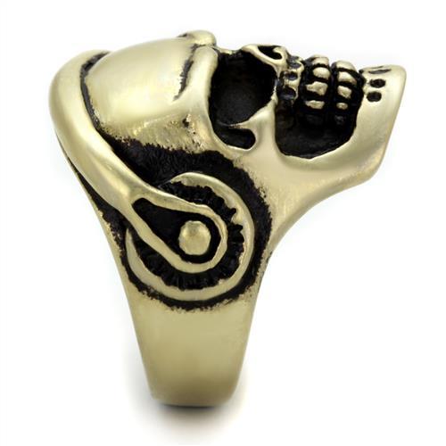 TK2451 - IP Antique Copper Stainless Steel Ring with Epoxy  in Jet-3