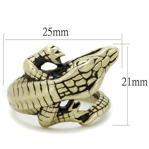 TK2459 - IP Antique Copper Stainless Steel Ring with Epoxy  in Jet-1