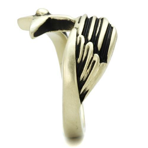 TK2470 - IP Antique Copper Stainless Steel Ring with Epoxy  in Jet-3
