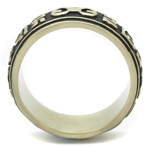 TK2471 - IP Antique Copper Stainless Steel Ring with Epoxy  in Jet-2