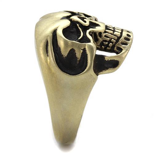 TK2472 - IP Antique Copper Stainless Steel Ring with Epoxy  in Jet-3