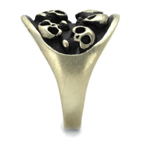 TK2473 - IP Antique Copper Stainless Steel Ring with Epoxy  in Jet-3