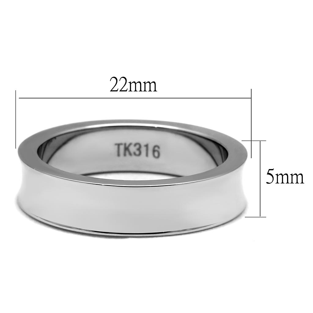 TK2561 - High polished (no plating) Stainless Steel Ring with No Stone-1