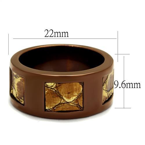 TK2702 - IP Coffee light Stainless Steel Ring with No Stone-1