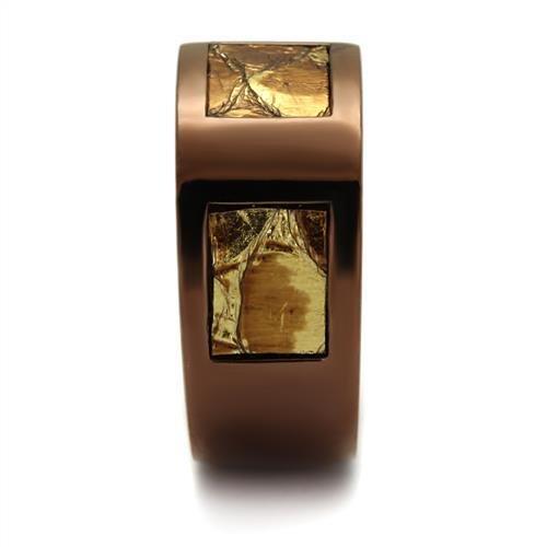 TK2702 - IP Coffee light Stainless Steel Ring with No Stone-3