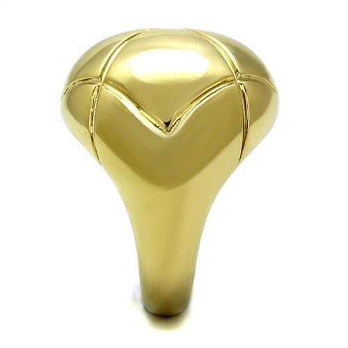 TK2831 - IP Gold(Ion Plating) Stainless Steel Ring with No Stone-3