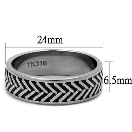 TK2899 - High polished (no plating) Stainless Steel Ring with No Stone-1