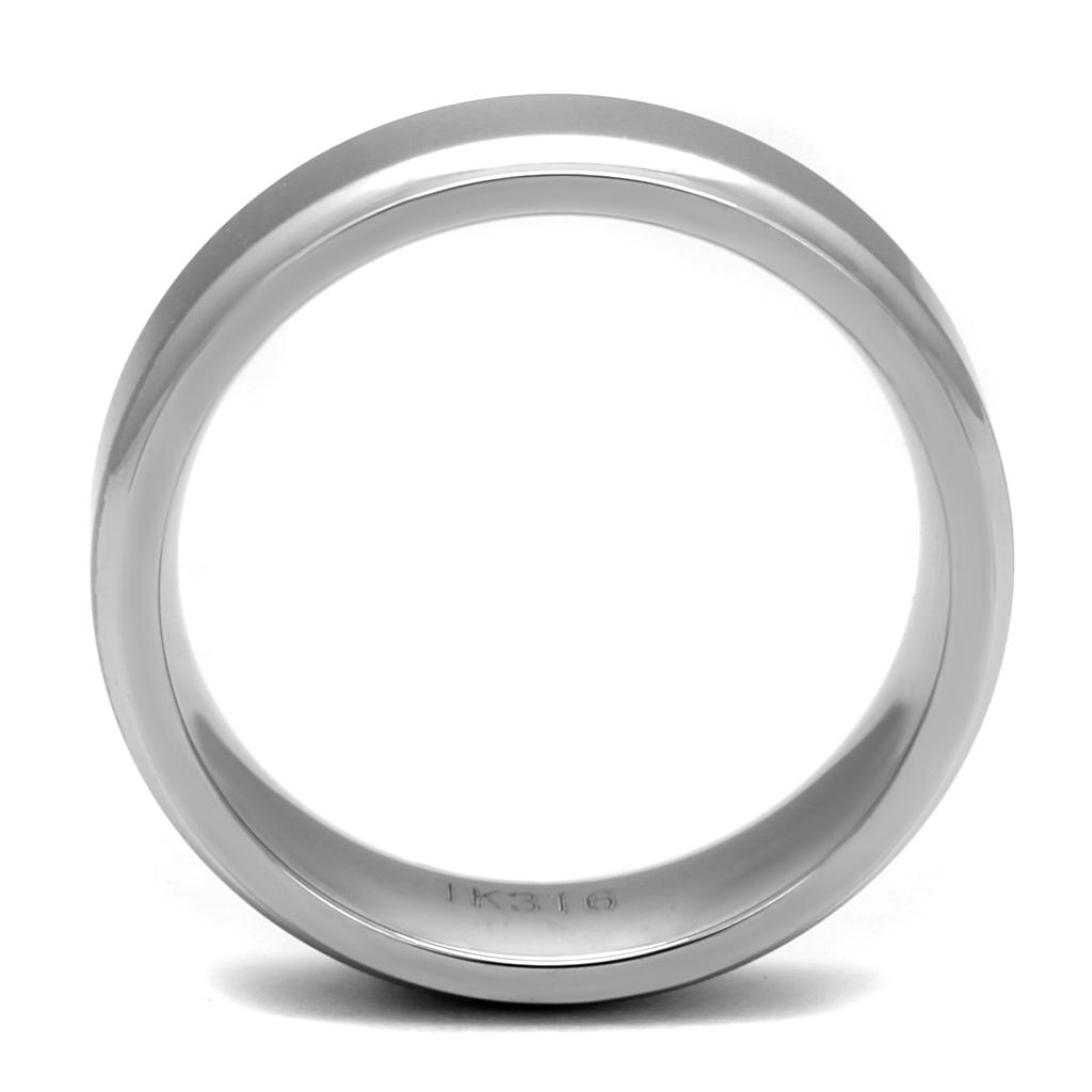 TK2916 - High polished (no plating) Stainless Steel Ring with No Stone-2
