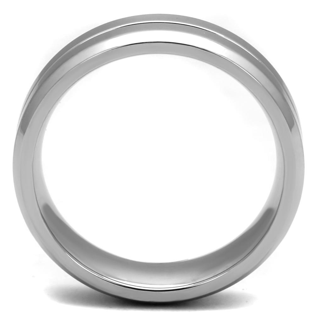TK2917 - High polished (no plating) Stainless Steel Ring with No Stone-2