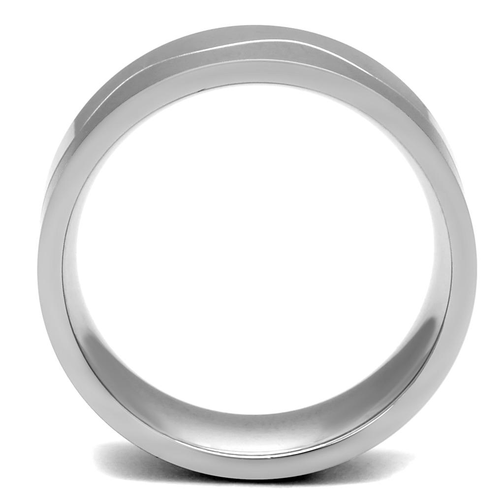 TK2918 - High polished (no plating) Stainless Steel Ring with No Stone-2