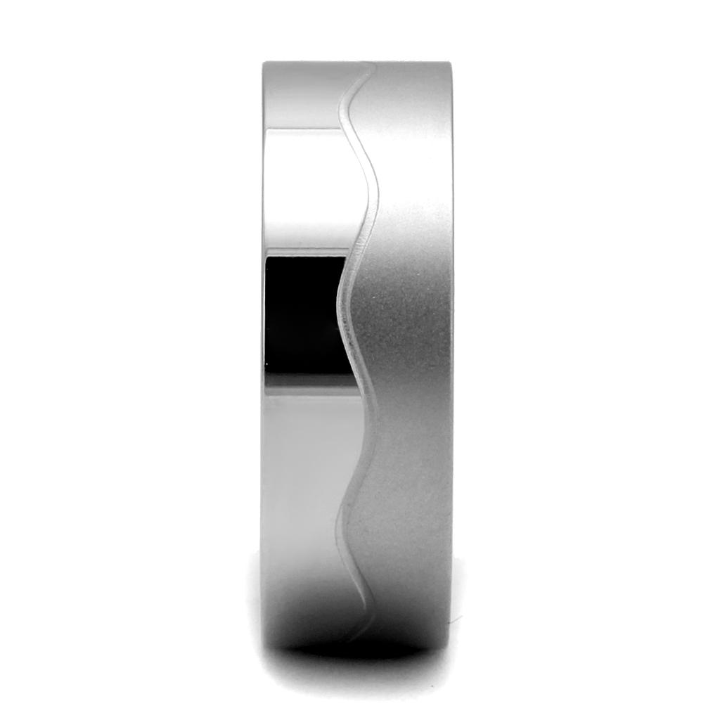TK2918 - High polished (no plating) Stainless Steel Ring with No Stone-3