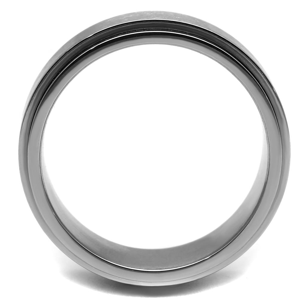 TK2919 - High polished (no plating) Stainless Steel Ring with No Stone-2