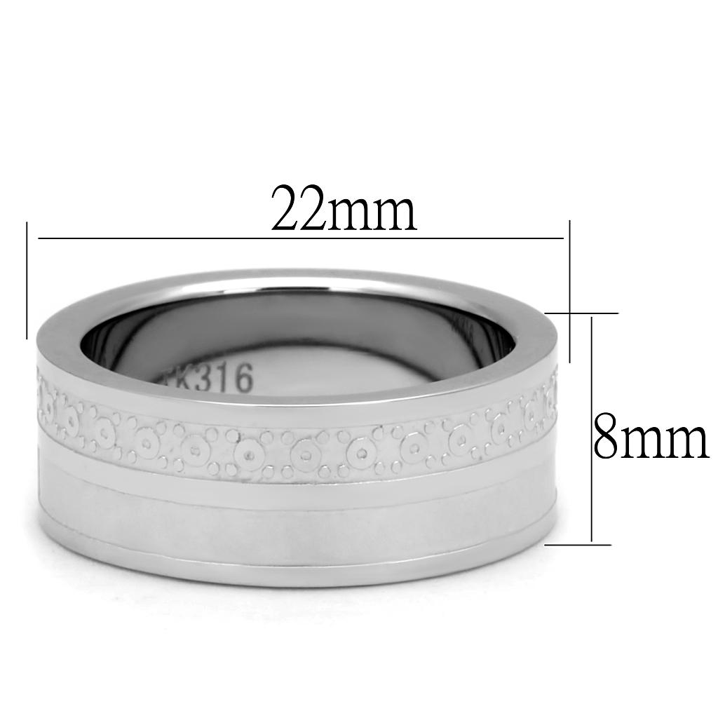 TK2944 - High polished (no plating) Stainless Steel Ring with No Stone-1