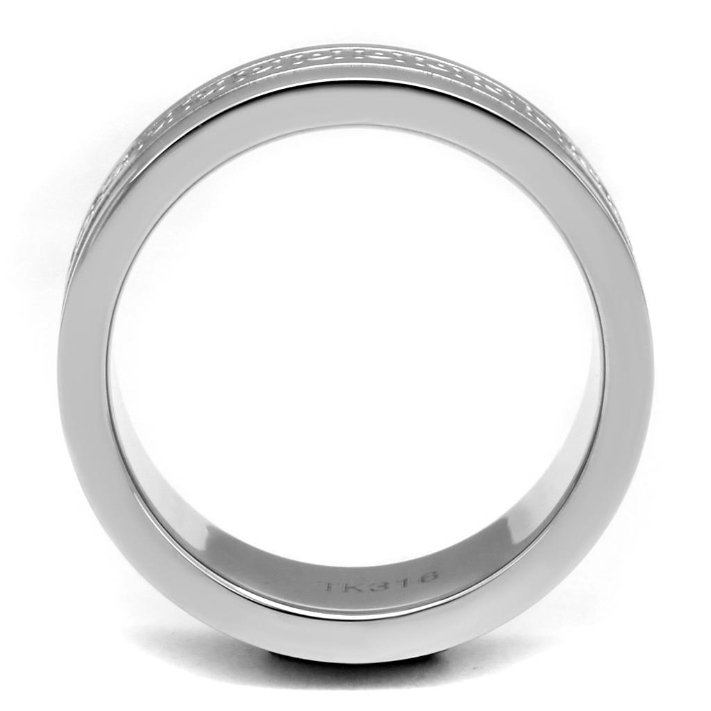 TK2944 - High polished (no plating) Stainless Steel Ring with No Stone-2