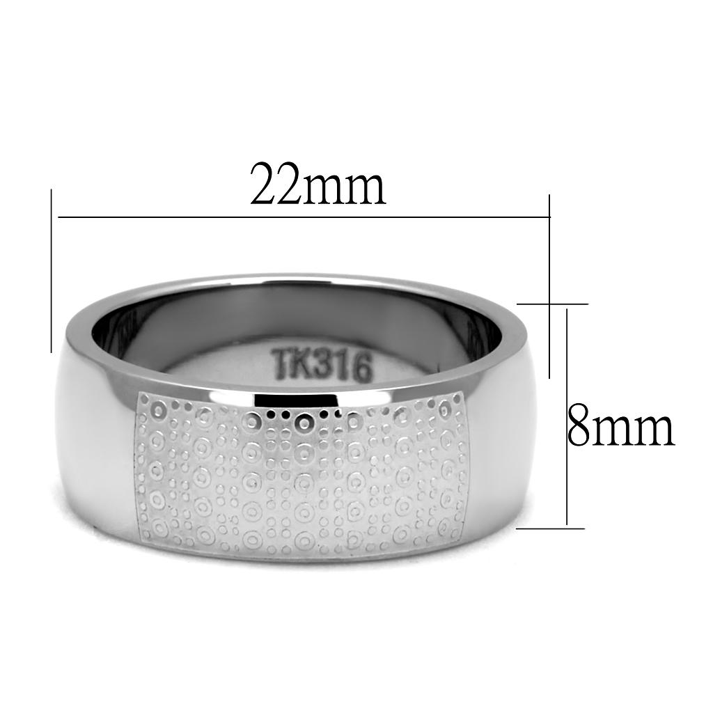 TK2945 - High polished (no plating) Stainless Steel Ring with No Stone-1