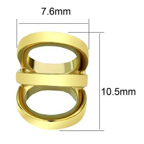 TK2952 - IP Gold(Ion Plating) Stainless Steel Earrings with No Stone-1