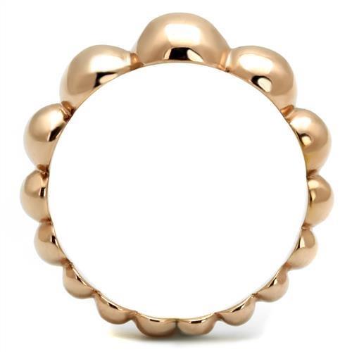 TK2967 - IP Rose Gold(Ion Plating) Stainless Steel Ring with No Stone-2