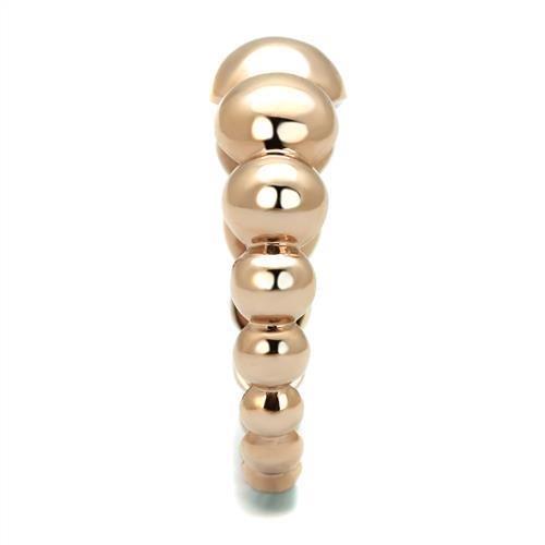 TK2967 - IP Rose Gold(Ion Plating) Stainless Steel Ring with No Stone-3