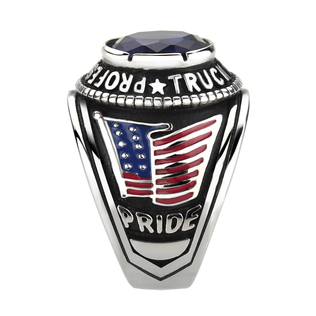 TK30320 - Trucker Ring in Montana Blue-4