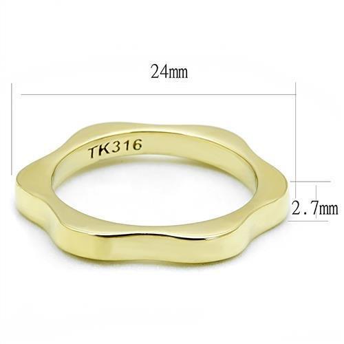 TK3033 - IP Gold(Ion Plating) Stainless Steel Ring with No Stone-1