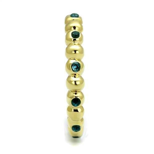 TK3086 - IP Gold(Ion Plating) Stainless Steel Ring with Synthetic Synthetic Glass in Montana-3