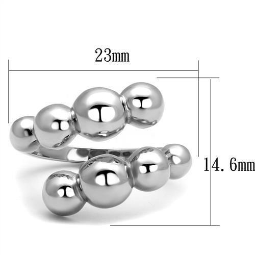 TK3089 - High polished (no plating) Stainless Steel Ring with No Stone-1