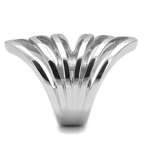 TK3144 - High polished (no plating) Stainless Steel Ring with No Stone-3