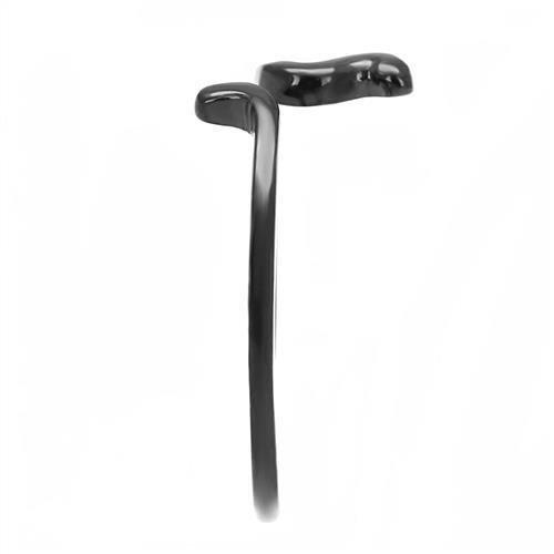 TK3164 - IP Black(Ion Plating) Stainless Steel Ring with No Stone-3