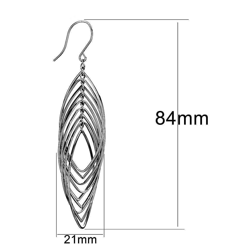 TK3500 - High polished (no plating) Stainless Steel Earrings with No Stone-1