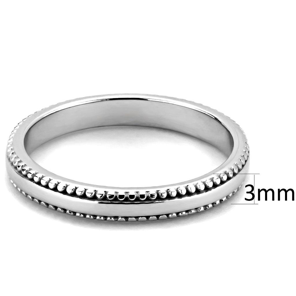 TK3503 - High polished (no plating) Stainless Steel Ring with No Stone-1