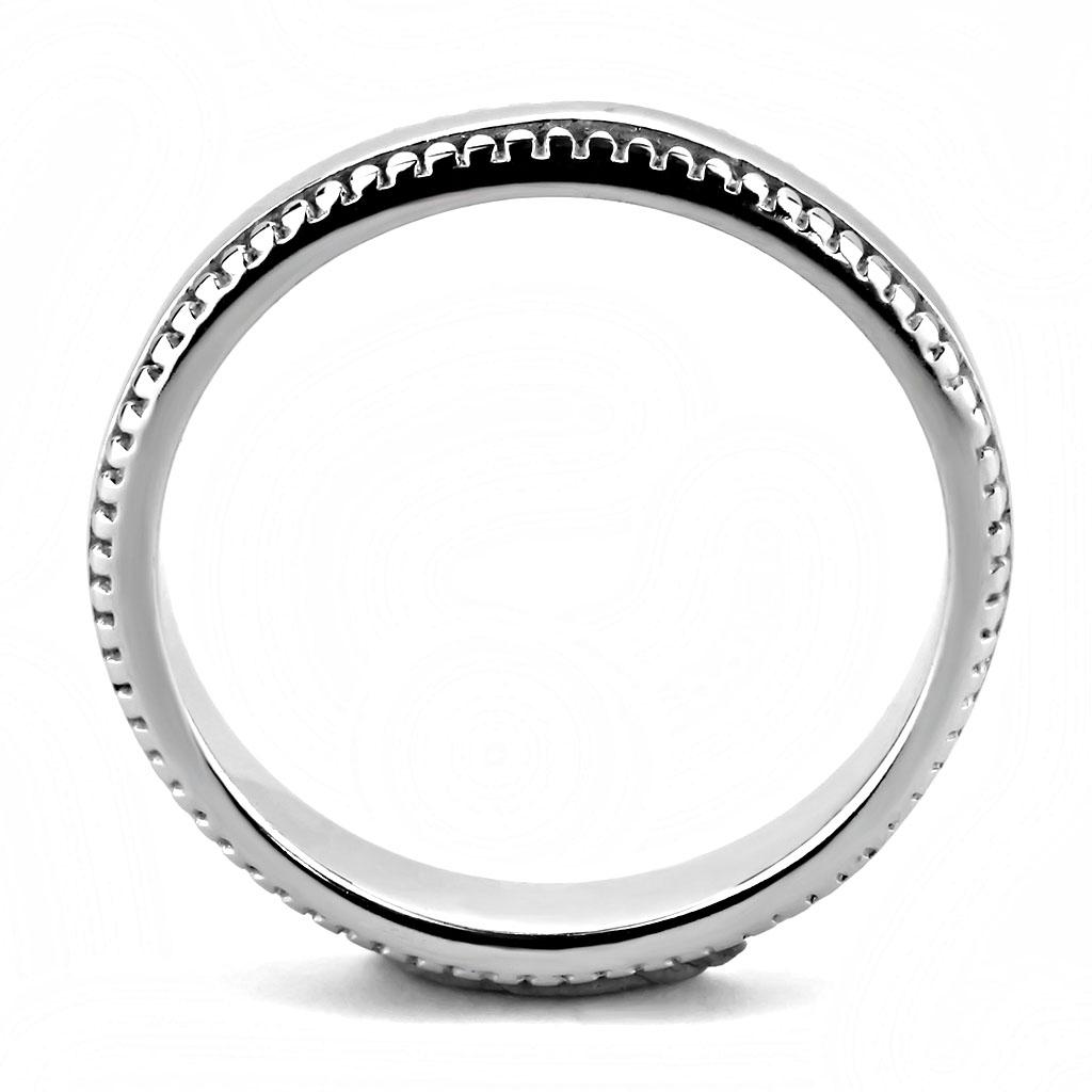 TK3503 - High polished (no plating) Stainless Steel Ring with No Stone-2