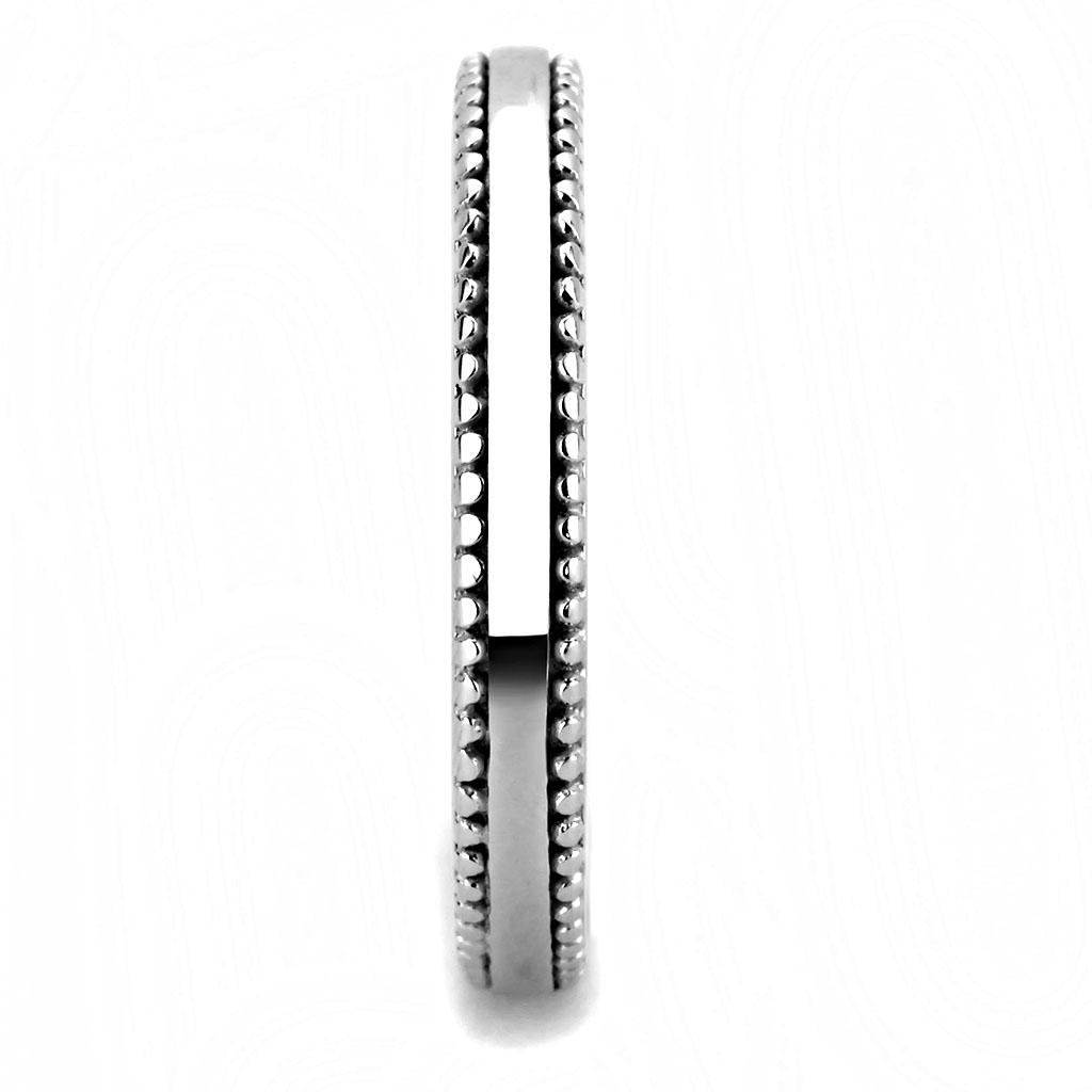TK3503 - High polished (no plating) Stainless Steel Ring with No Stone-3