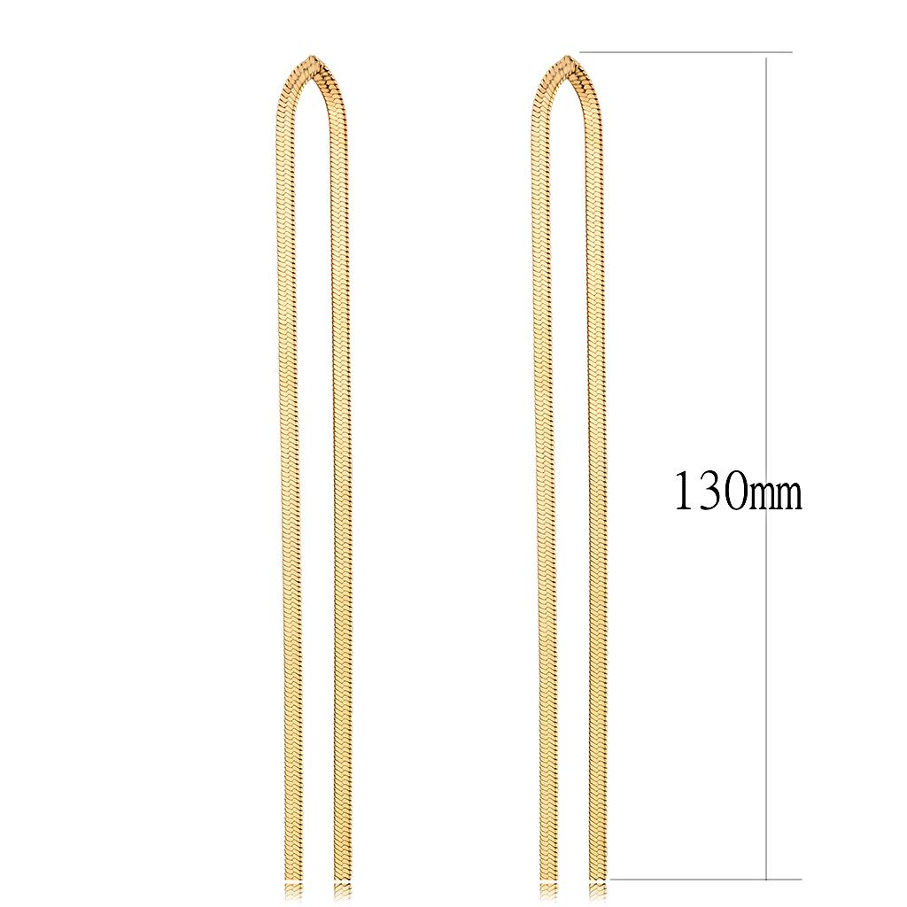 TK3532 - IP Rose Gold(Ion Plating) Stainless Steel Earrings with No Stone-1