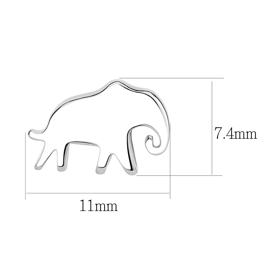 TK3600 - High polished (no plating) Stainless Steel Earrings with No Stone-1