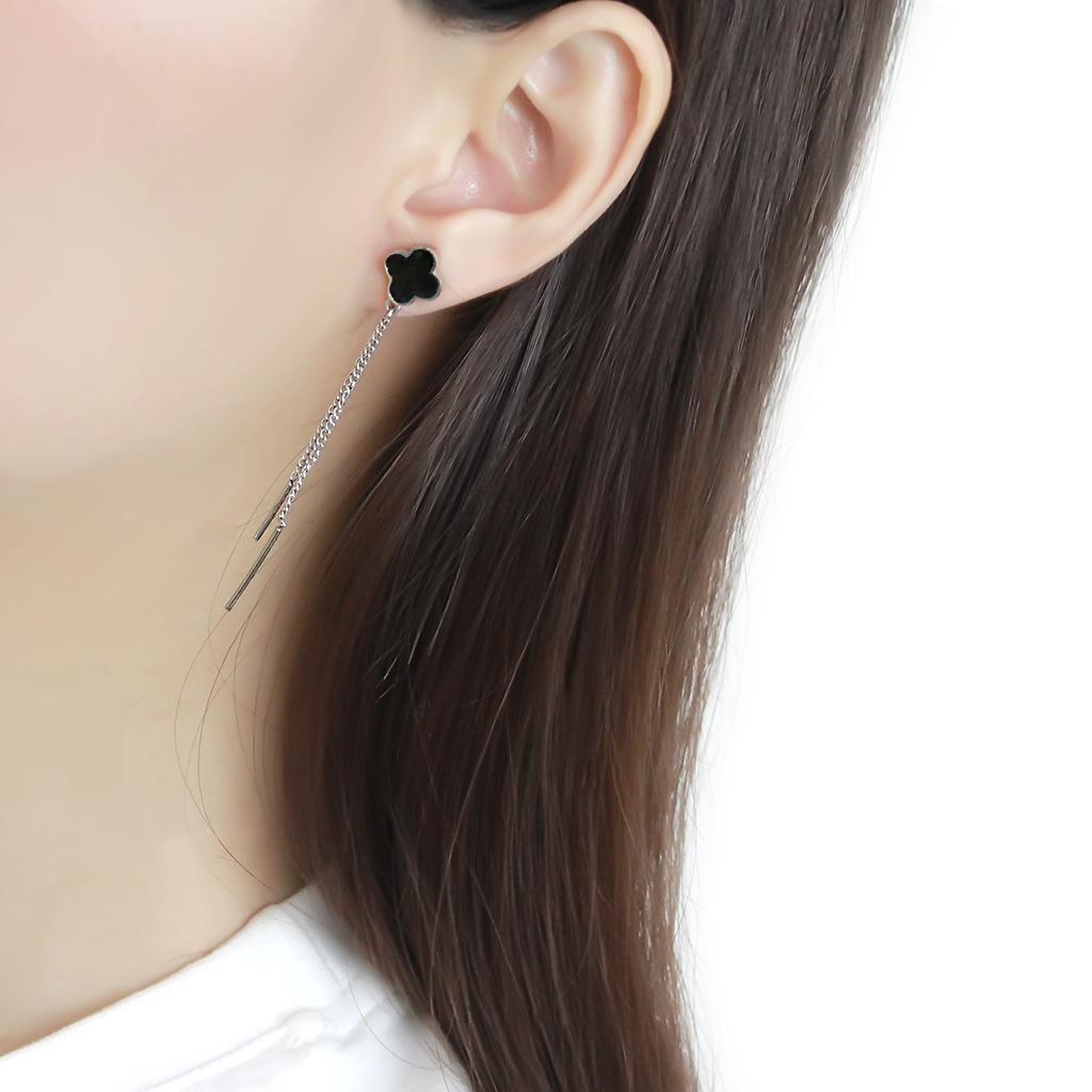 TK3611 - No Plating Stainless Steel Earrings with No Stone-2
