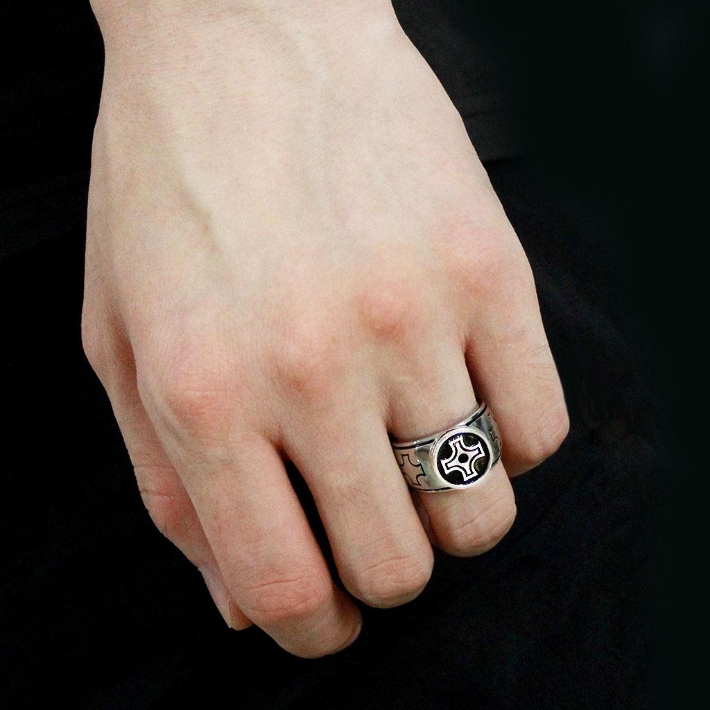 TK3617 - High polished (no plating) Stainless Steel Ring with Top Grade Crystal  in Jet-4