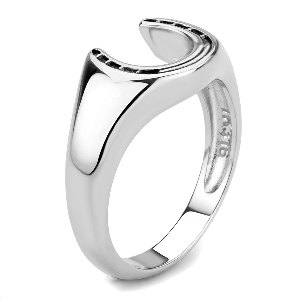 TK3619 - High polished (no plating) Stainless Steel Ring with No Stone-3