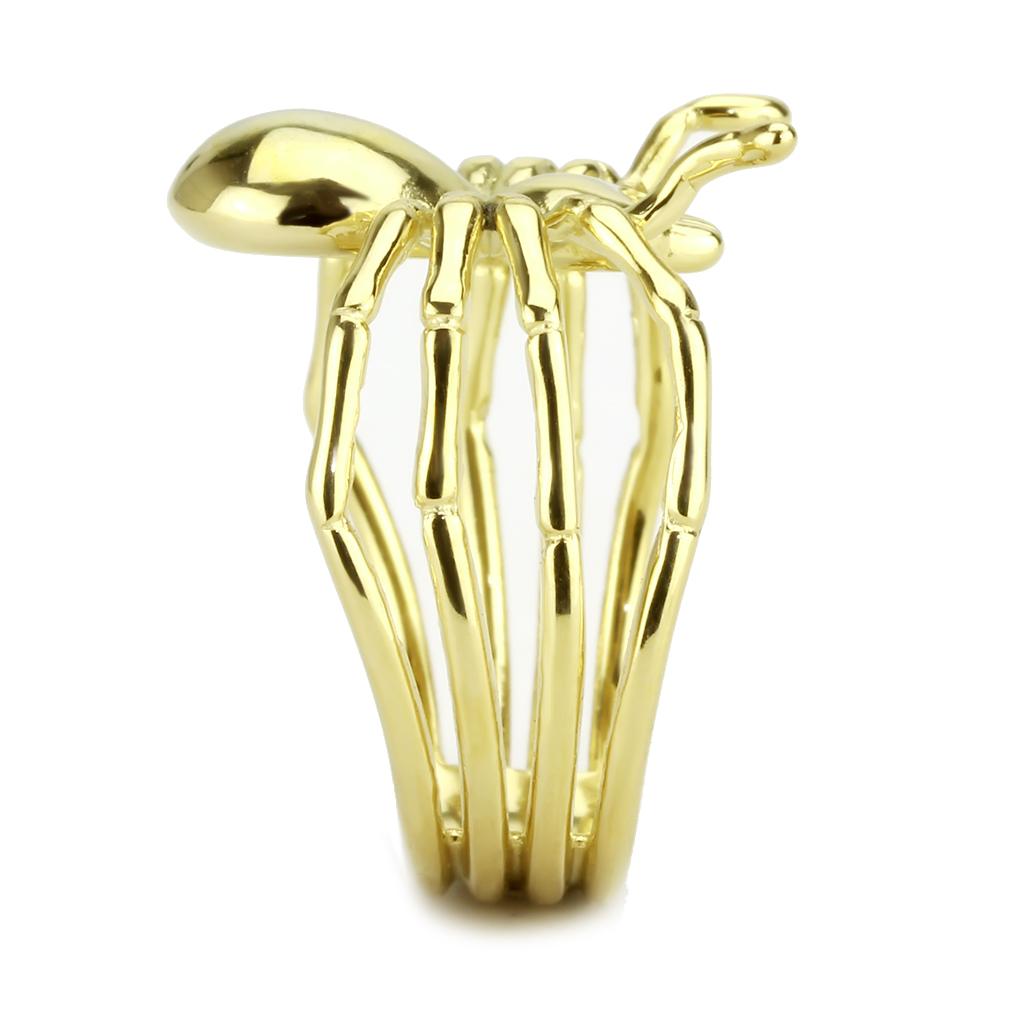 TK3718 - IP Gold(Ion Plating) Stainless Steel Ring with No Stone-3