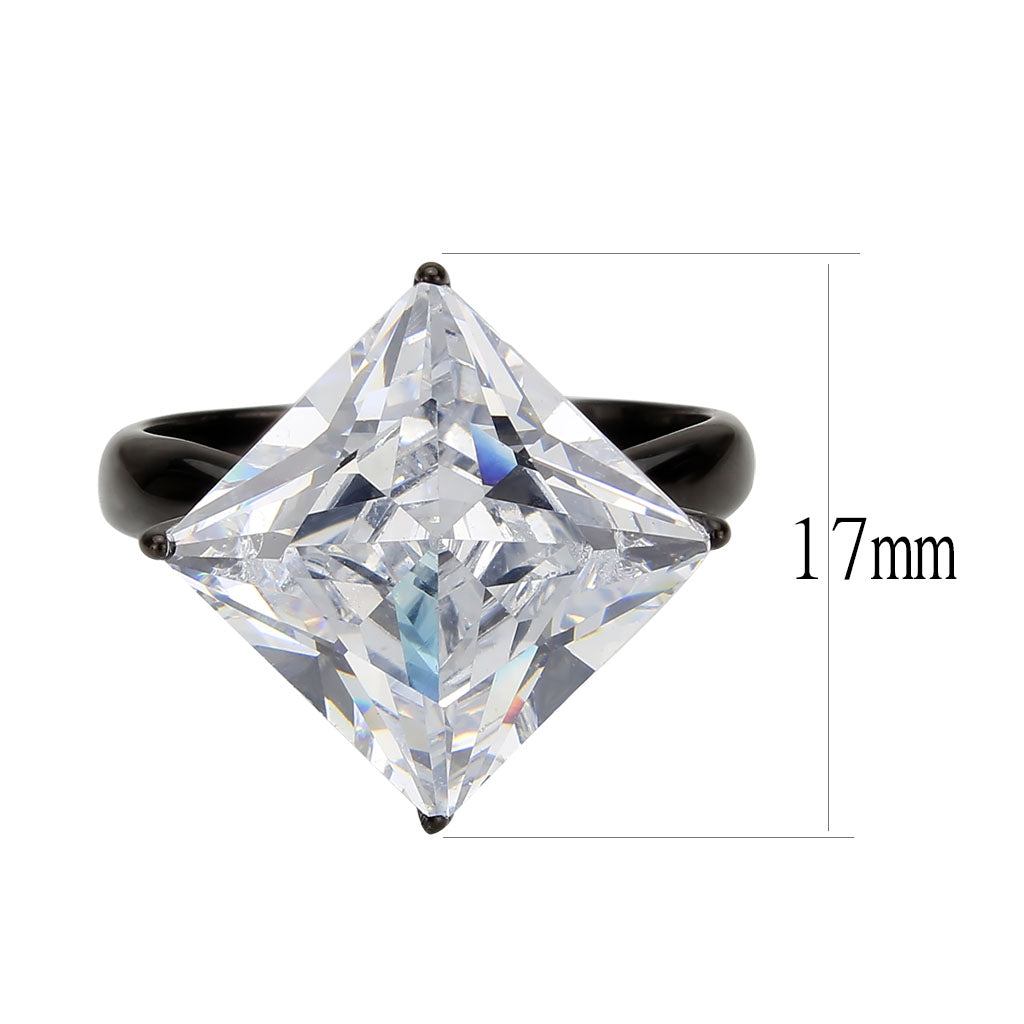 TK3736 IP Black  Stainless Steel Ring with AAA Grade CZ in Clear-1