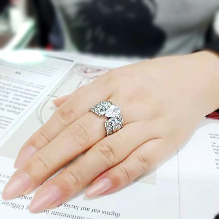 TK3777 - High polished (no plating) Stainless Steel Ring with AAA Grade CZ in Clear-4