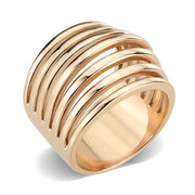 TK3797 - IP Rose Gold(Ion Plating) Stainless Steel Ring with NoStone in No Stone-0