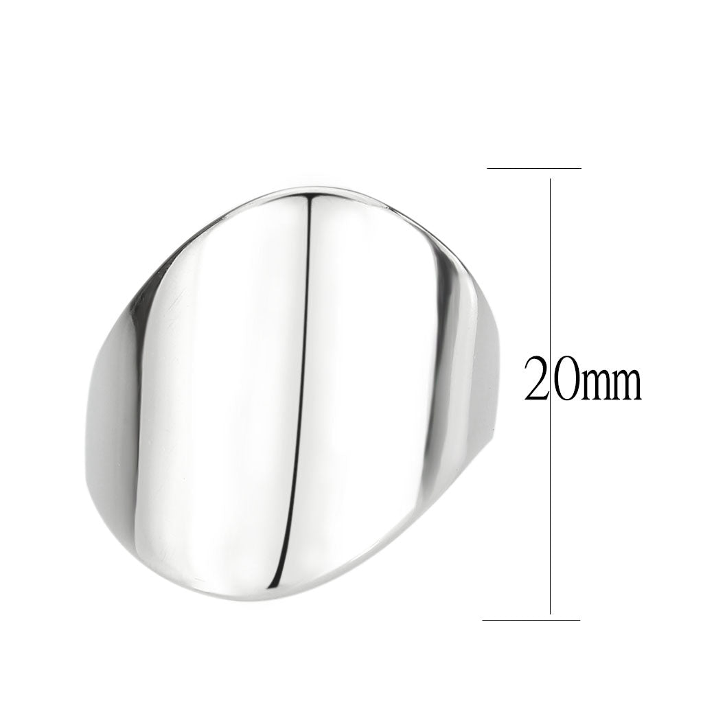 TK3801 - High polished (no plating) Stainless Steel Ring with NoStone in No Stone-1
