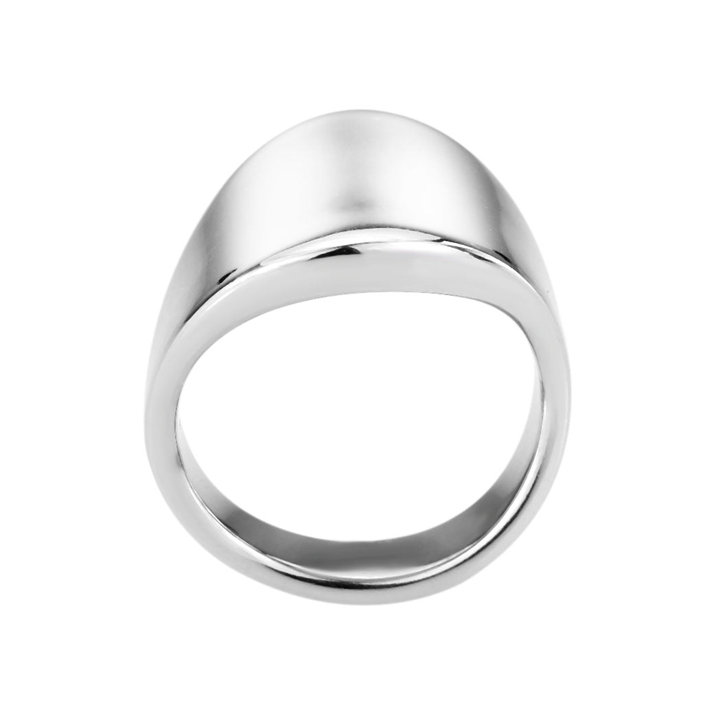 TK3801 - High polished (no plating) Stainless Steel Ring with NoStone in No Stone-2