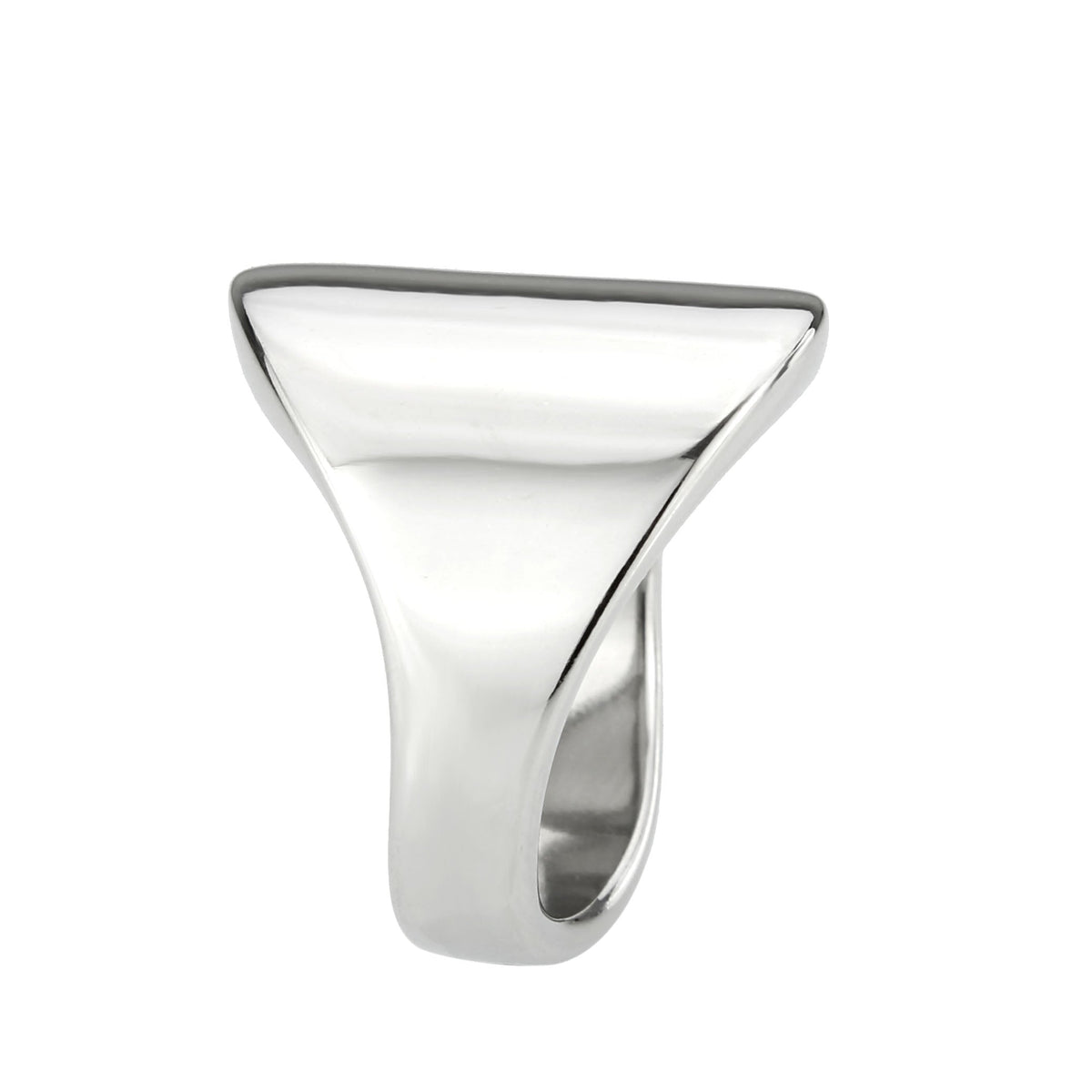 TK3801 - High polished (no plating) Stainless Steel Ring with NoStone in No Stone-3