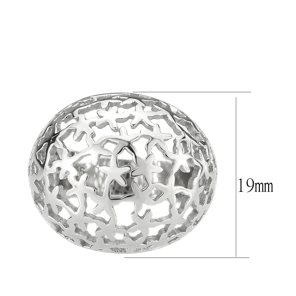 TK3802 - High polished (no plating) Stainless Steel Ring with NoStone in No Stone-1